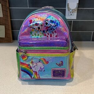 Kids Holographic Rainbow Unicorn & Dalmatian Mini Backpack - Pink/Multicolor